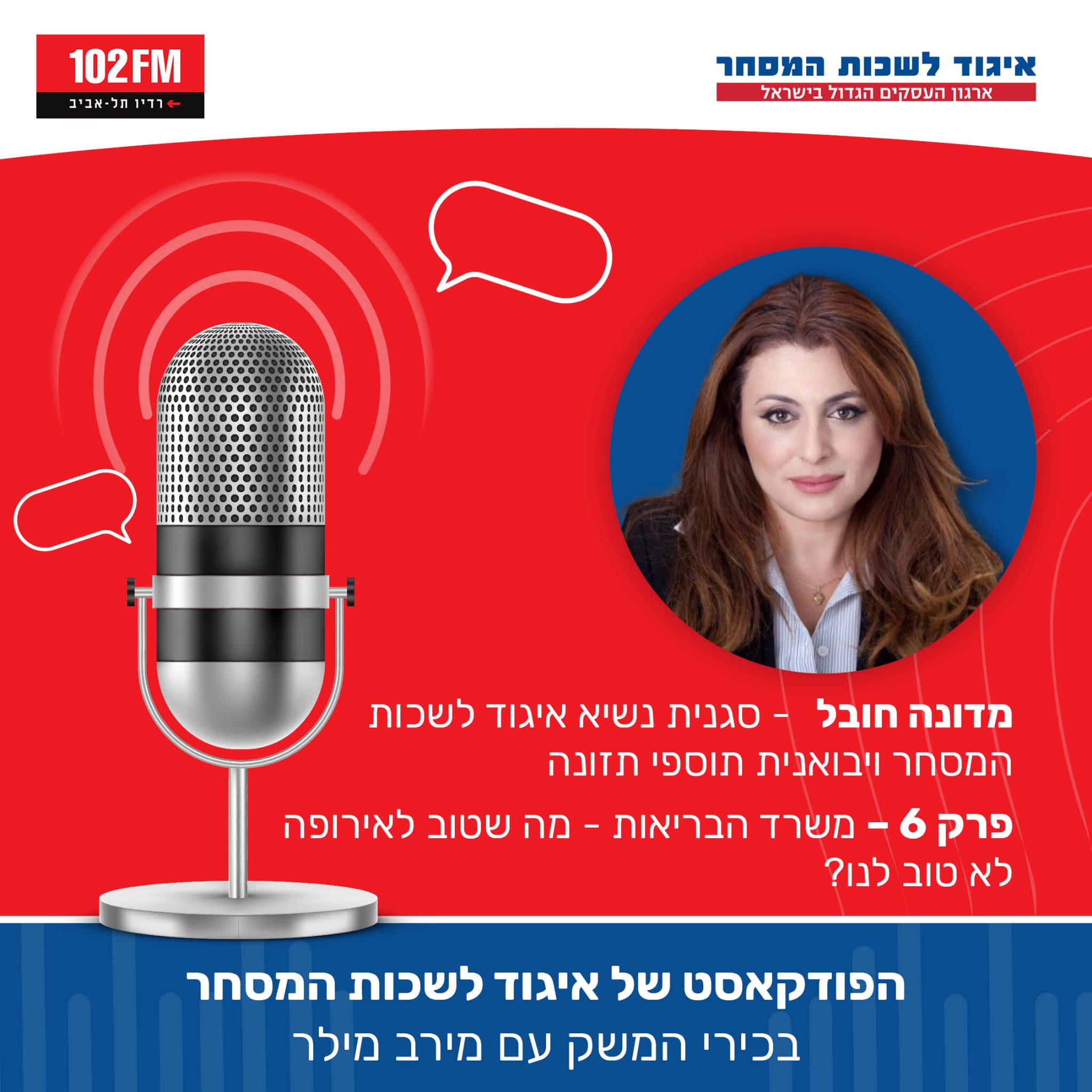 "בכירי המשק" הפודקאסט של איגוד לשכות המסחר | מדונה חובל - משרד הבריאות - מה שטוב לאירופה לא טוב לנו?